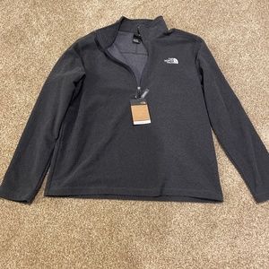 Gray half zip sweater